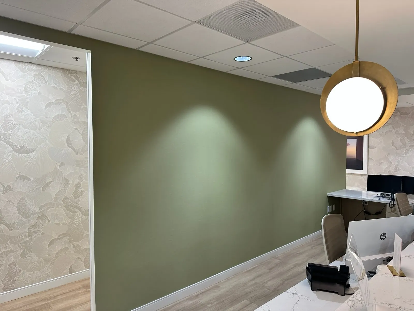 Detailed wallpaper installation process by our Atlanta team
